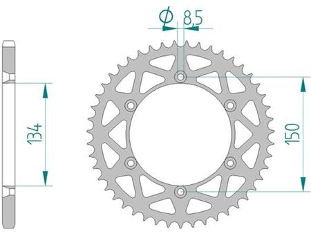 Alu zadnji zobnik AFAM 17206N-47 (520)
