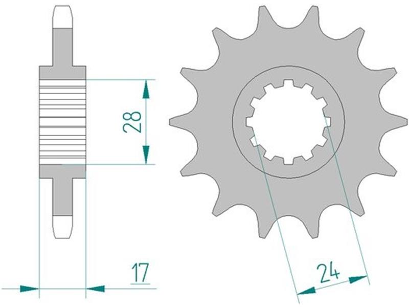 Sprednji zobnik AFAM 20515-15 (525)