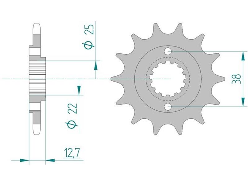 Sprednji zobnik AFAM 24505-15 (520)