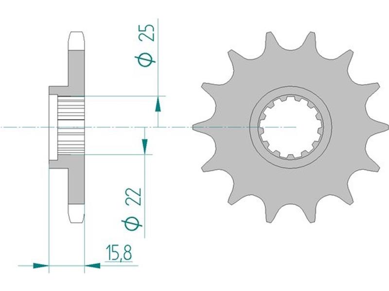 Sprednji zobnik AFAM 24508-15 (525)