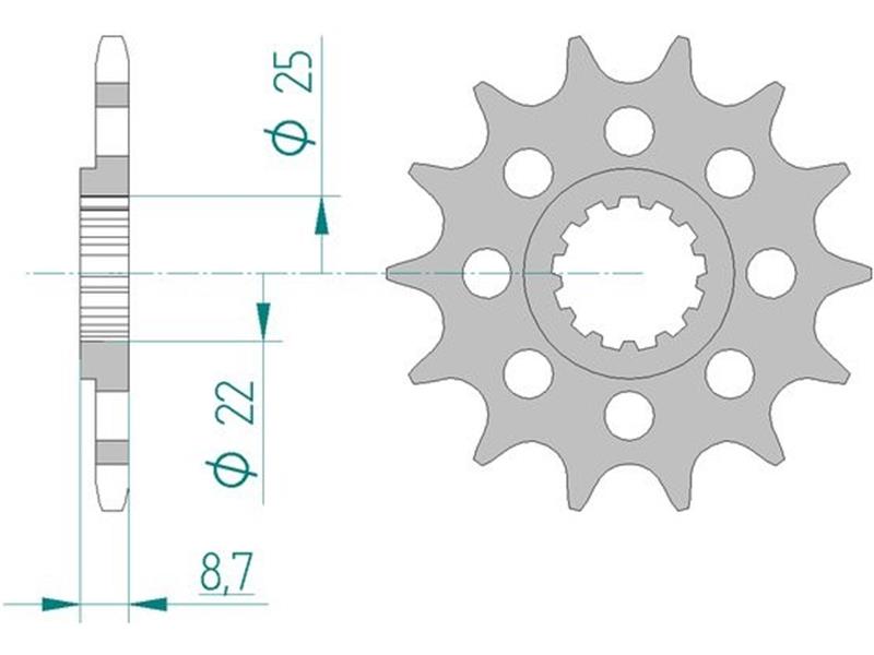 Sprednji zobnik AFAM 28402-16 (520)