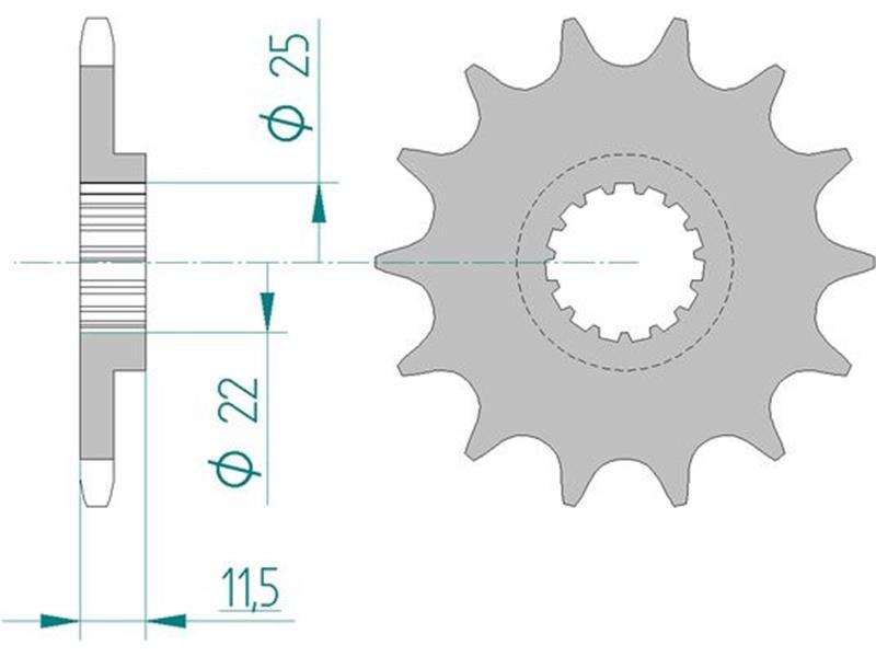 Sprednji zobnik AFAM 73303-17 (520)