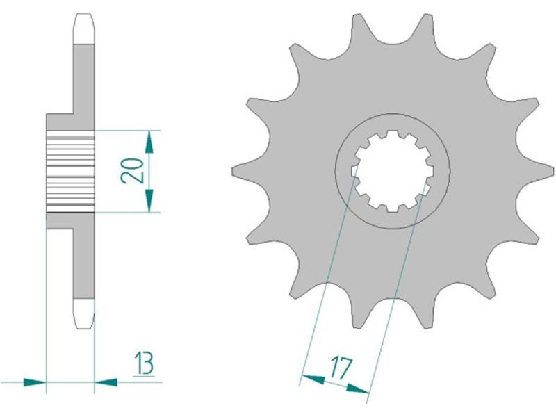 Sprednji zobnik AFAM 94215-13 (520)