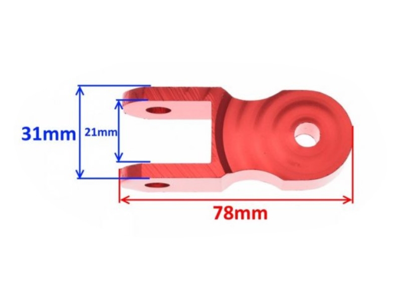 Distančnik (povišek) amortizerja WM rdeč 10mm