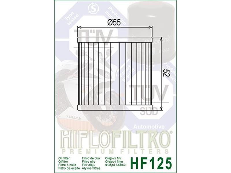 Oljni filter HIFLO HF 125