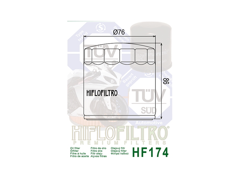 Oljni filter HIFLO črn HF 174B