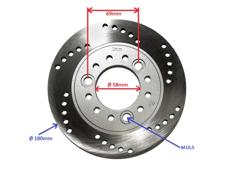 Zavorni disk (kolut) sprednje zavore SPX 12˝ CHINA 2T in 4T