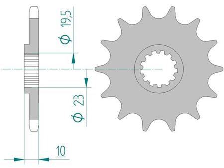 Sprednji zobnik AFAM 22303-14 (520)