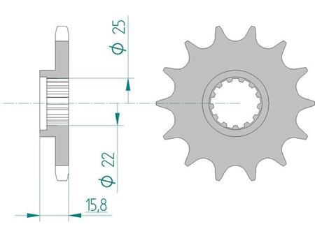 Sprednji zobnik AFAM 24508-15 (525)