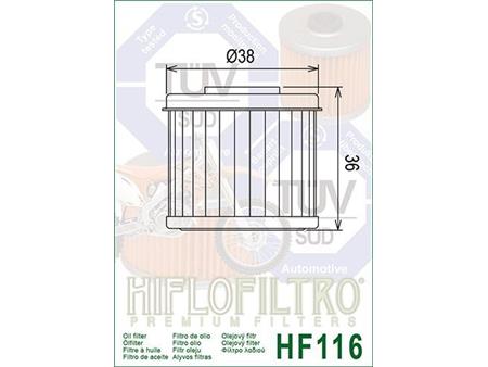 Oljni filter HIFLO HF 116