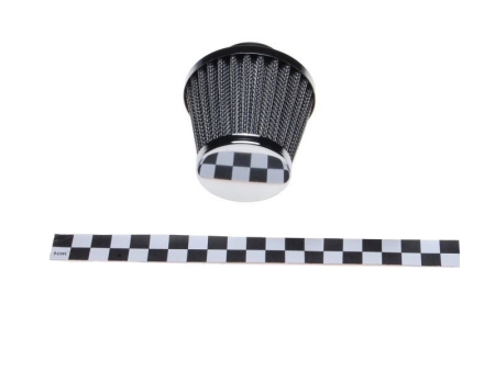 Zračni filter športni WM z ravnim priključkom premera 42mm kromiran