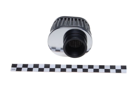 Zračni filter športni WM visok z ravnim priključkom premera 38mm kromiran
