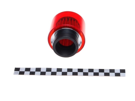 Zračni filter športni WM (v ohišju) z ravnim priključkom premera 38mm rdeč