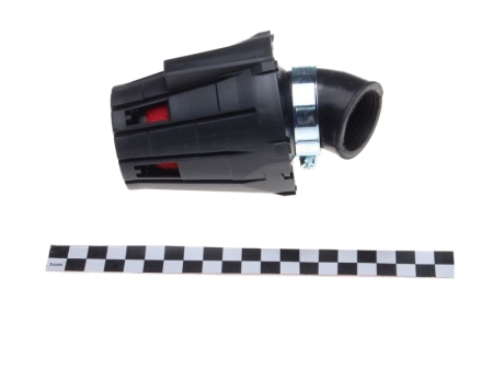 Zračni filter športni WM High performance v ohišju s priključkom premera 38mm 45° črn