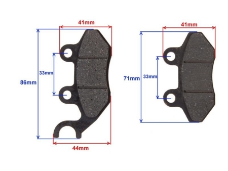 Zavorne ploščice WM 86x41mm in 71x41mm TGB