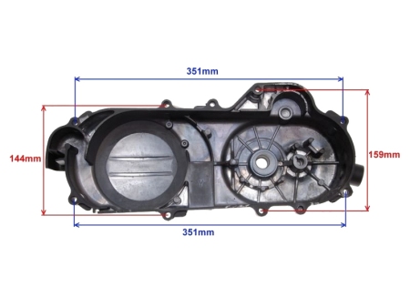 Pokrov motorja (agregata, variomata, sklopke) WM 50ccm GY6 CHINA 4T 40cm 10˝