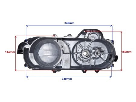 Pokrov motorja (agregata, variomata, sklopke) WM 50ccm GY6 CHINA 4T 40cm 10˝