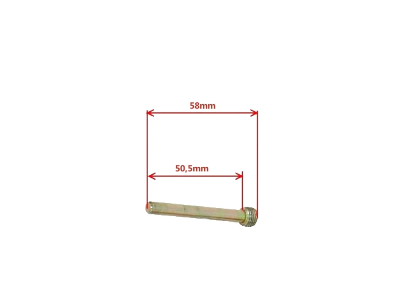 Držalni zatič (vijak) zavornih ploščic (čeljusti) WM 60mm M10 imbus 6mm