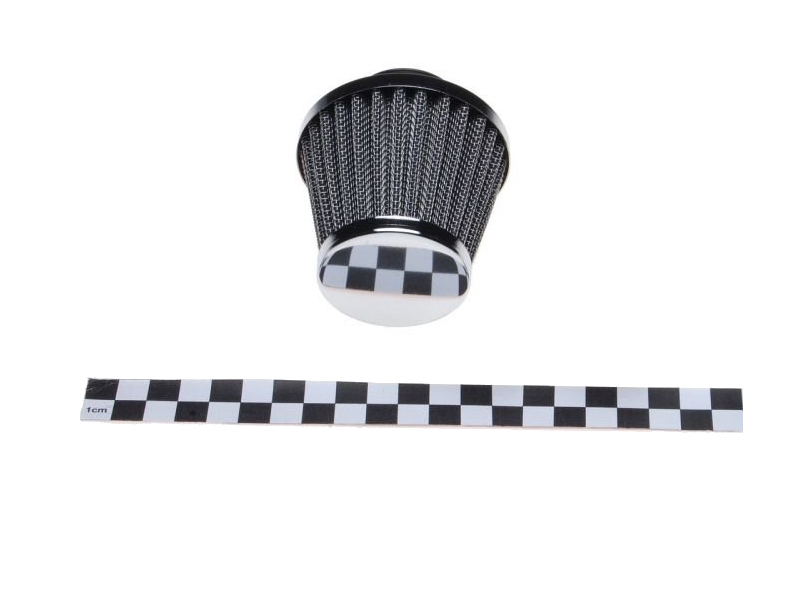 Zračni filter športni WM z ravnim priključkom premera 42mm kromiran