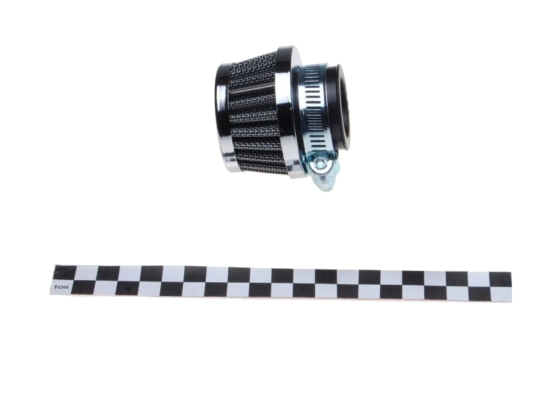 Zračni filter športni WM majhen z ravnim priključkom premera 28mm kromiran
