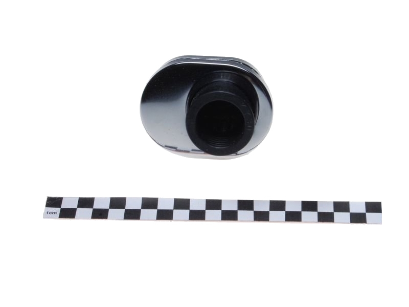 Zračni filter športni WM majhen nizek z ravnim priključkom premera 35mm kromiran