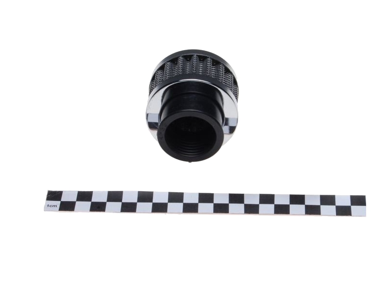 Zračni filter športni WM majhen nizek z ravnim priključkom premera 32mm kromiran