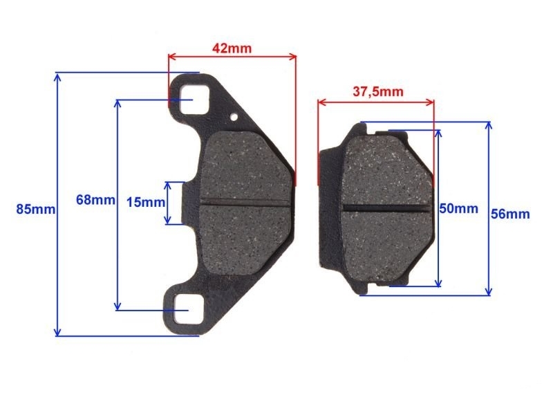 Zavorne ploščice WM 85x42mm in 56x37,5mm Kawasaki, KTM, Suzuki, Aprilia, TGB