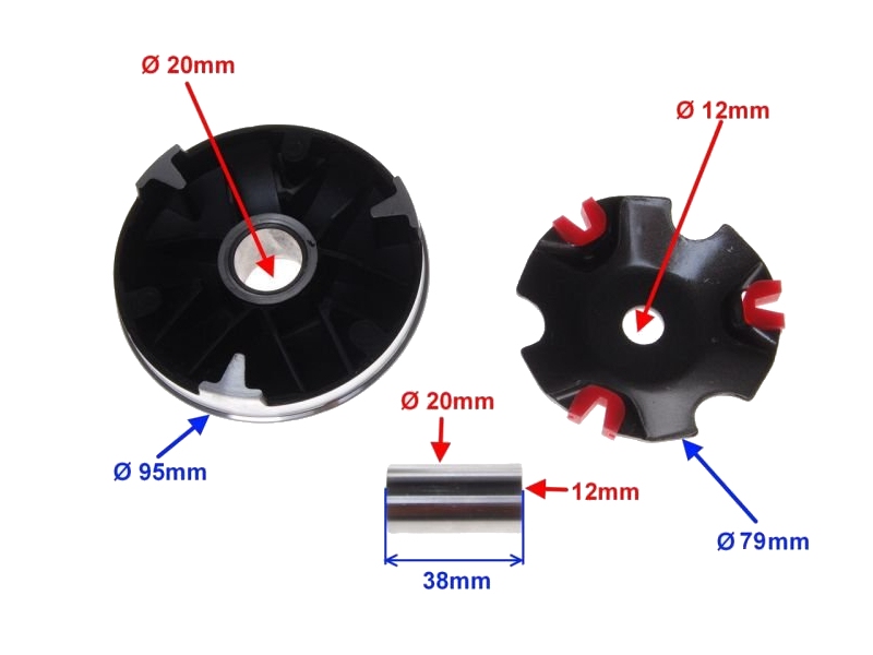 Variomat (variator) set WM Honda Dio 50ccm Tuning 7g, 9g, 11g