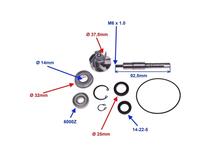 Set za obnovo vodne črpalke WM Honda SH 125-150ccm