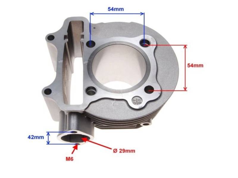 Cilinder set 125ccm WM 58,5mm GY6 CHINA 4T